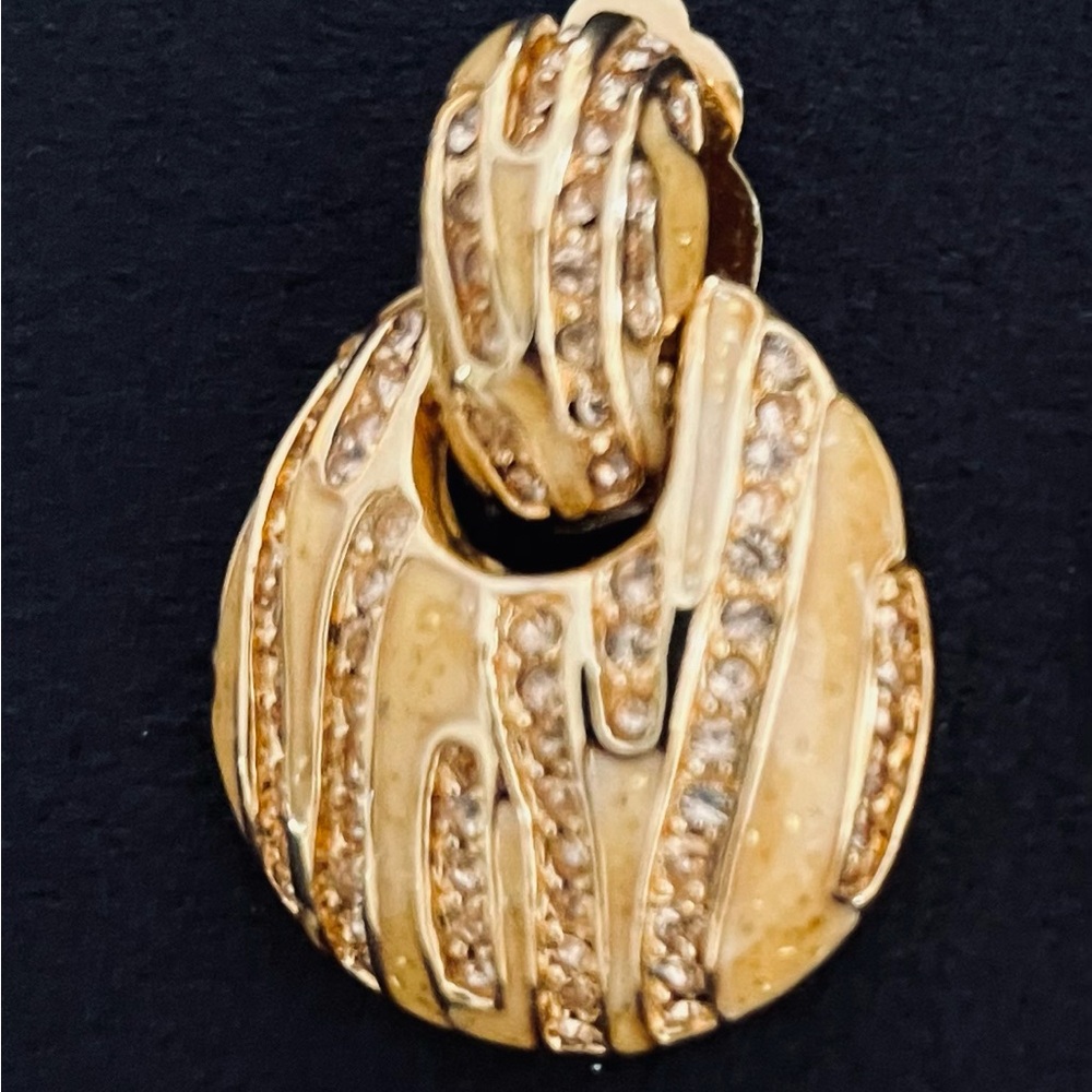 #8 St John Goldtone Earrings - Picture 2 of 4